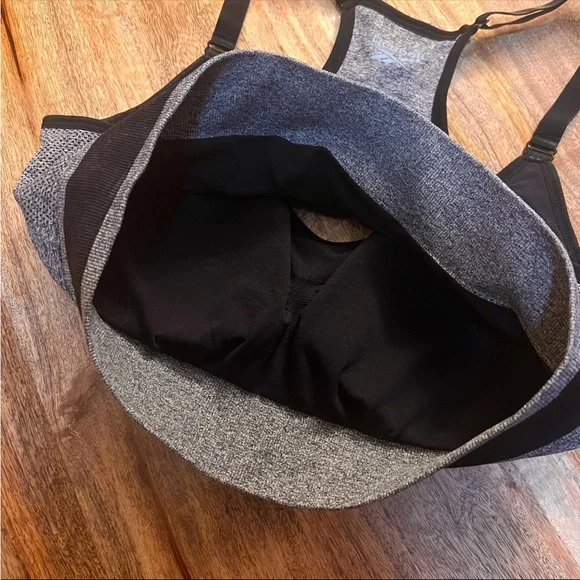 Set of 2 Gray Reebok Racerback Sports Bras with Removable Cups - Picture 7 of 15